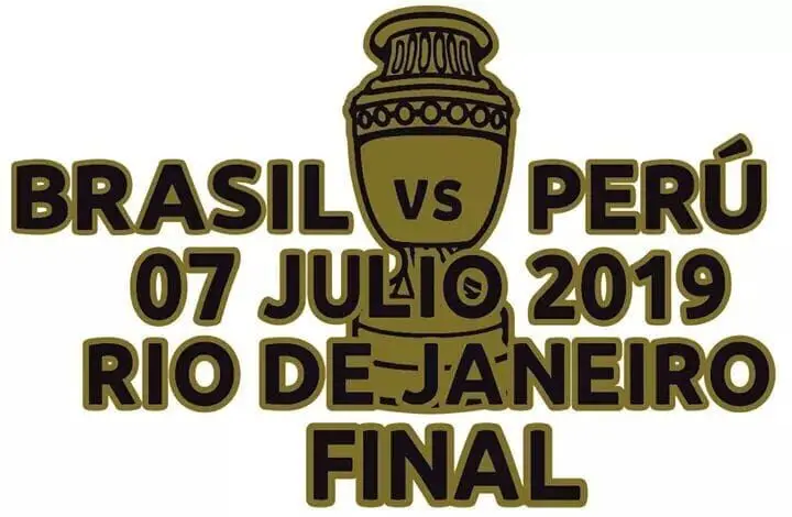 Коллекция 2019 года финальный матч Copa America детали Бразилии и Перу дня матча значок |
