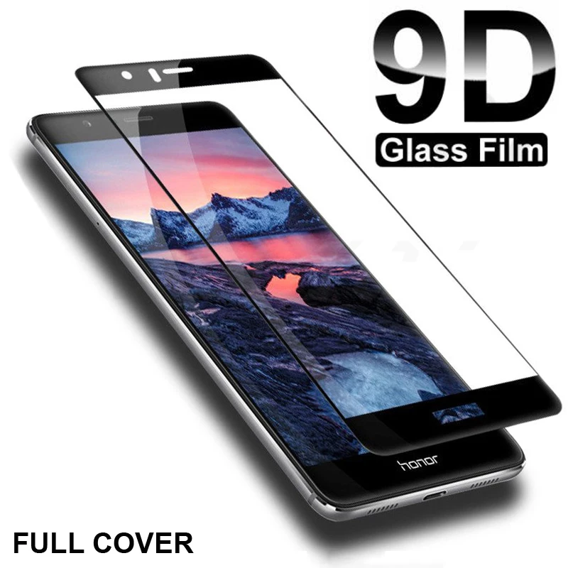 Защитное стекло 9D с полным покрытием для Huawei P9 P10 Lite Plus Honor 8 9 V8 V9|Защитные стёкла и