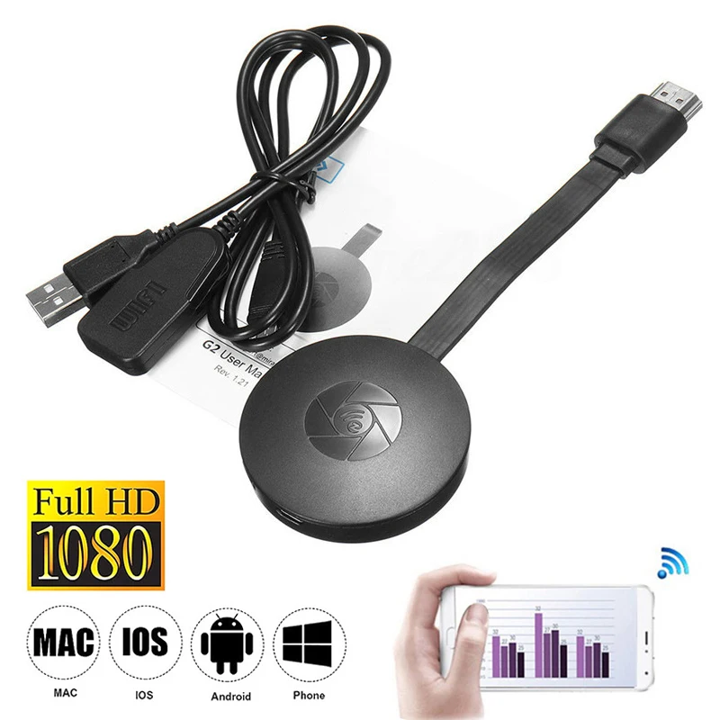 WiFi беспроводной модем TV Stick HDMI-совместимый HD 1080P Miracast DLNA Cast приемник для IOS/Android