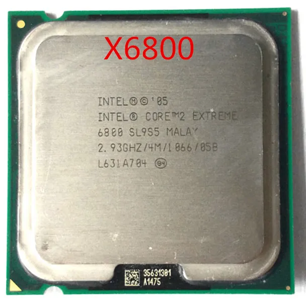 lntel Core 2X6800x6800 cpu/LGA775/ConroeXE/FSB1066MHz/B2/HH80557PH0774M/2,93 GHz/4 MB L2/75 W TDP