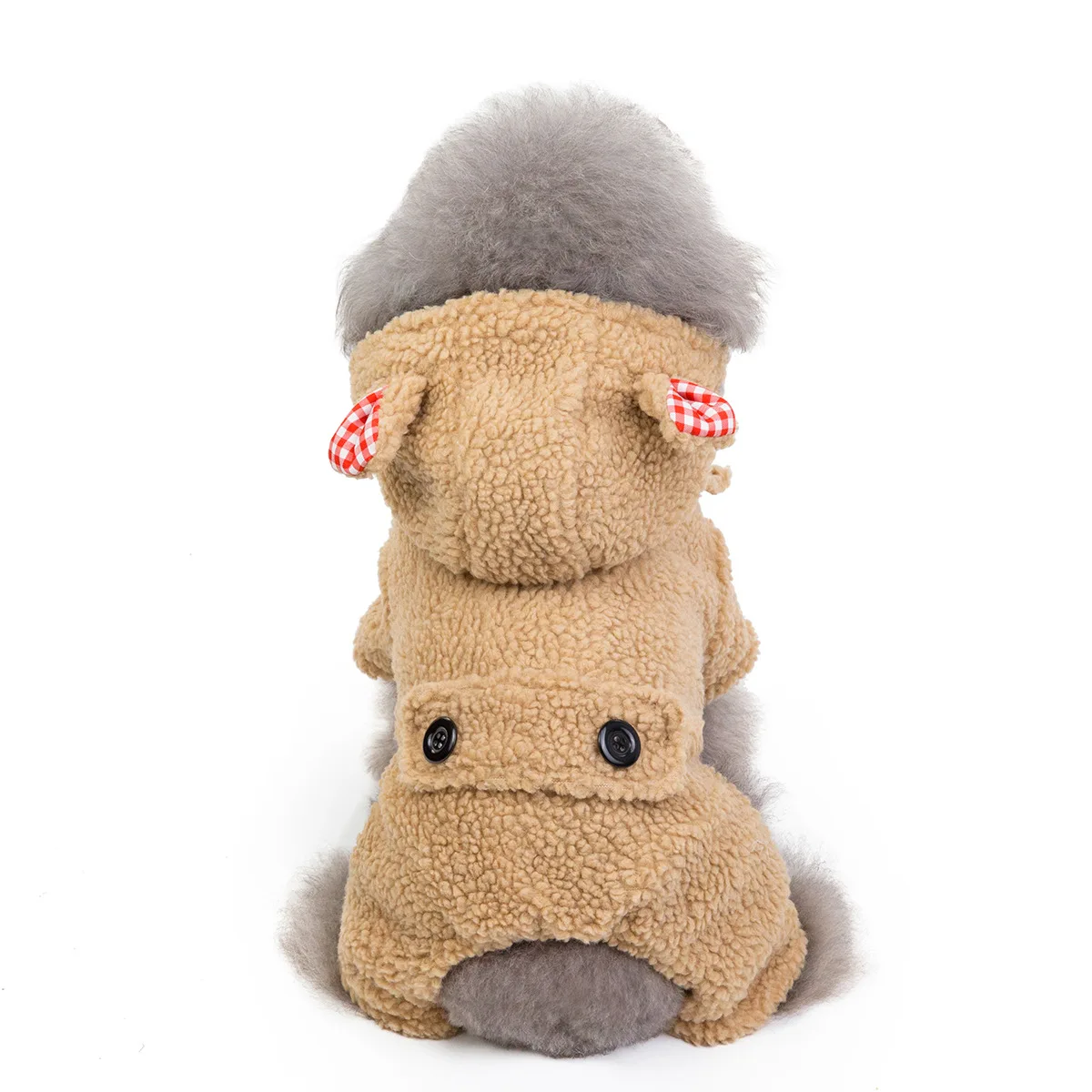 Одежда для собак на осень и зиму теплые флисовые комбинезоны с четырьмя ножками