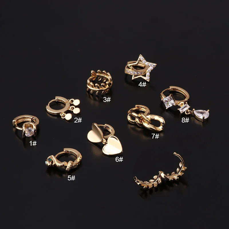 

1PC New Delicate Tiny Cartilage Cuff Earrings Hoop Piercing Jewellery for Girls Women Ear Stud Helix Sexy Jewelry