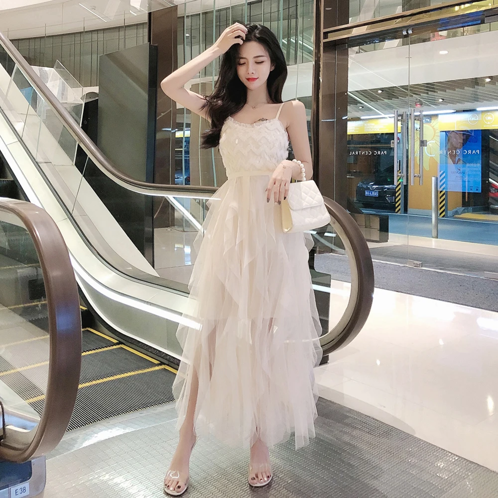 

Новинка лета 2021, модное, элегантное и соблазнительное облегающее платье с блестками, длинное приталенное многослойное Сетчатое платье на б...