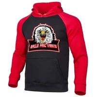eagle fang karate cobra kai fashion street printing men hoodie autumn fleece warm sweatshirts pullover hoody raglan hoodie man