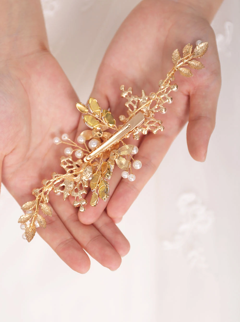 Благородный цветок золотой жемчуг кристаллы стразы феи женские Украшения