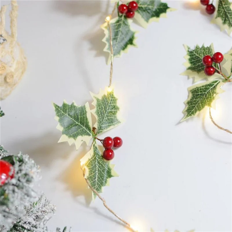 Гирлянда с s-образными листьями и фруктами 20 светодиодов | Дом сад