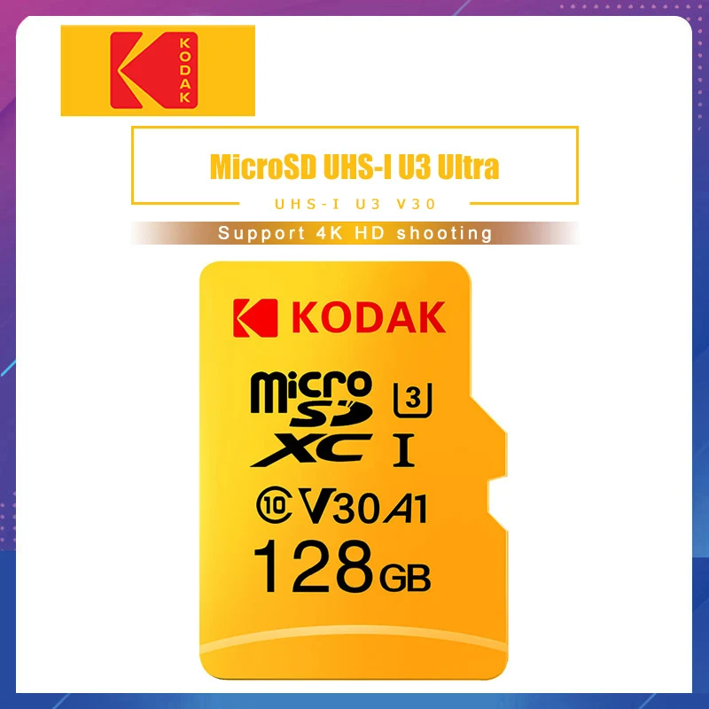 Kodak micro sd 128 Гб класс 10 U3 4K V30 cartao de memoria 32 Гб 64 ГБ флеш-карта памяти carte micro sd 256 ГБ tarjeta micro sd карта