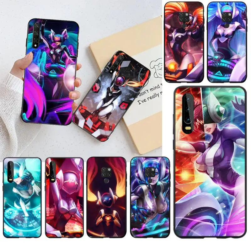 HPCHCJHM аниме Dj Sona мягкий черный чехол для телефона Huawei P40 P30 P20 lite Pro Mate 30 20 P Smart 2019