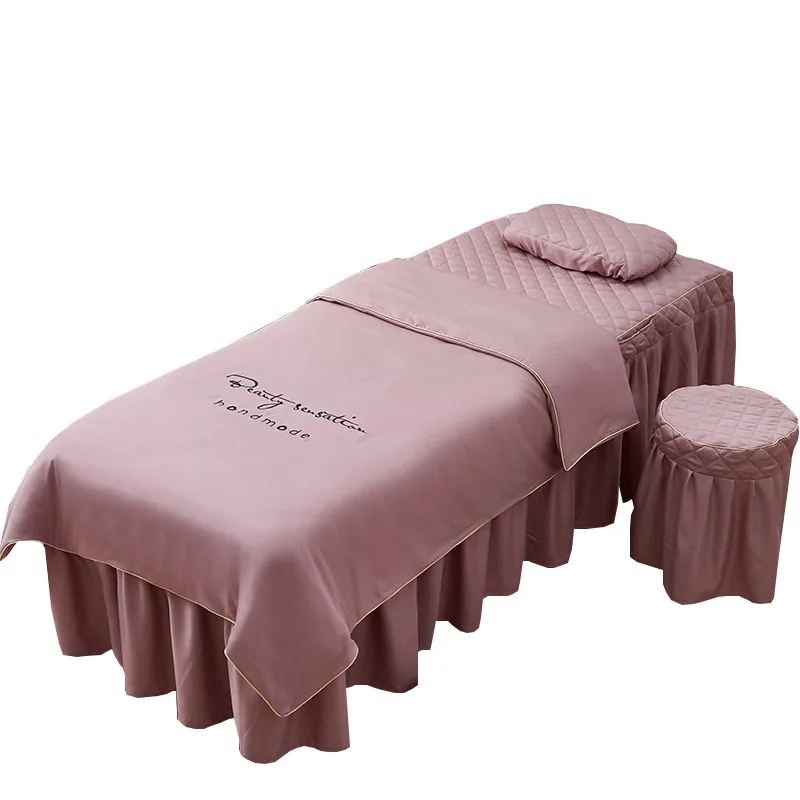 Покрывало для кровати Tencel из четырех частей роскошные светильник салона красоты