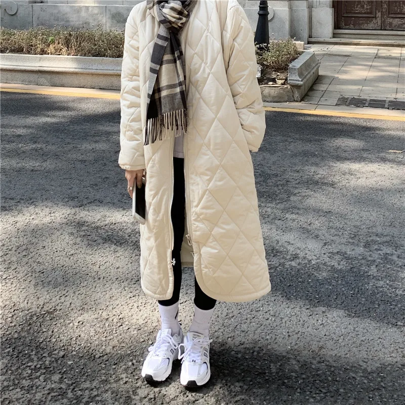 

2021 New Womens Parkas Winter Jacket Women Plus Size Outwear Long Parka Mujer Cotton Padded Overcoat Casual Oversize Coat Female