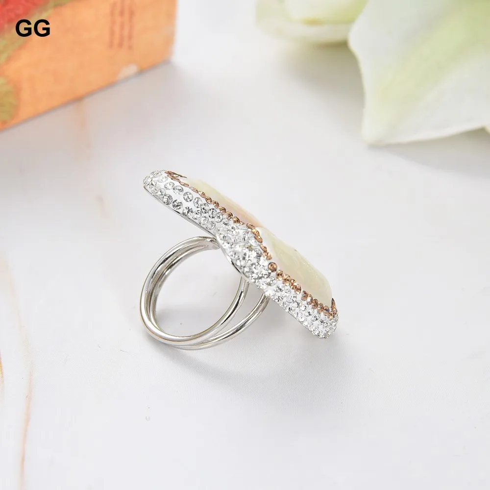 GuaiGuai ювелирные изделия Пресноводный Культивированный белый Бива жемчуг стразы