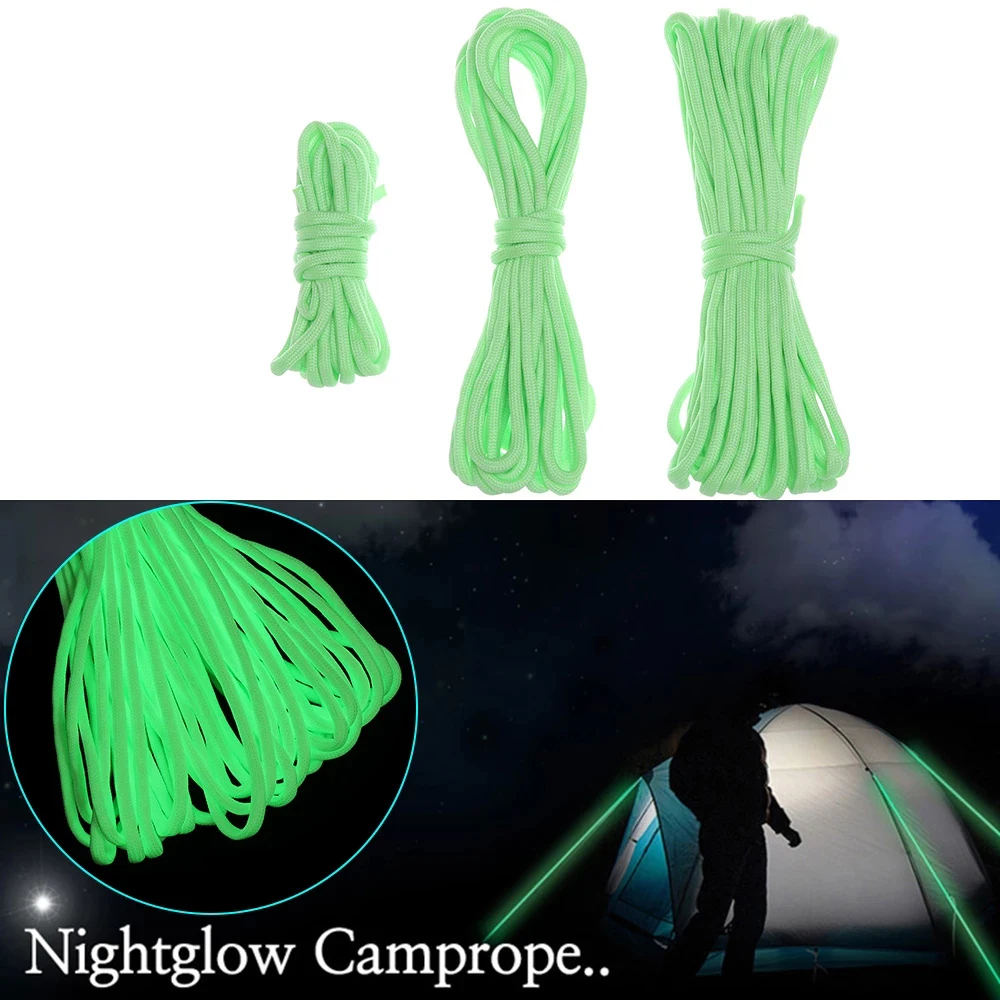 

3/5/7/10Meters High Quality Survival Paracord Luminous Rope Camp Glow Paracord 7 Strands Lanyard Ropes Outdoor Ropes