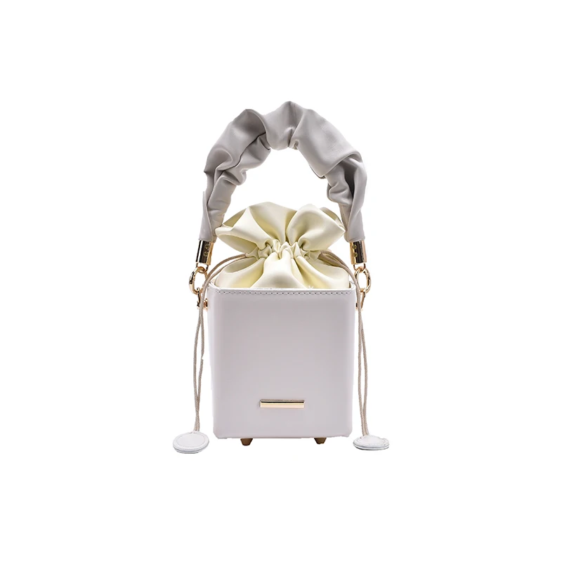 

Fashion Drawstring Bucket Women Purses Bags Small Flap Ladies Handbags Box Shape Crossbody Bags For Women 2021 Sac A Main