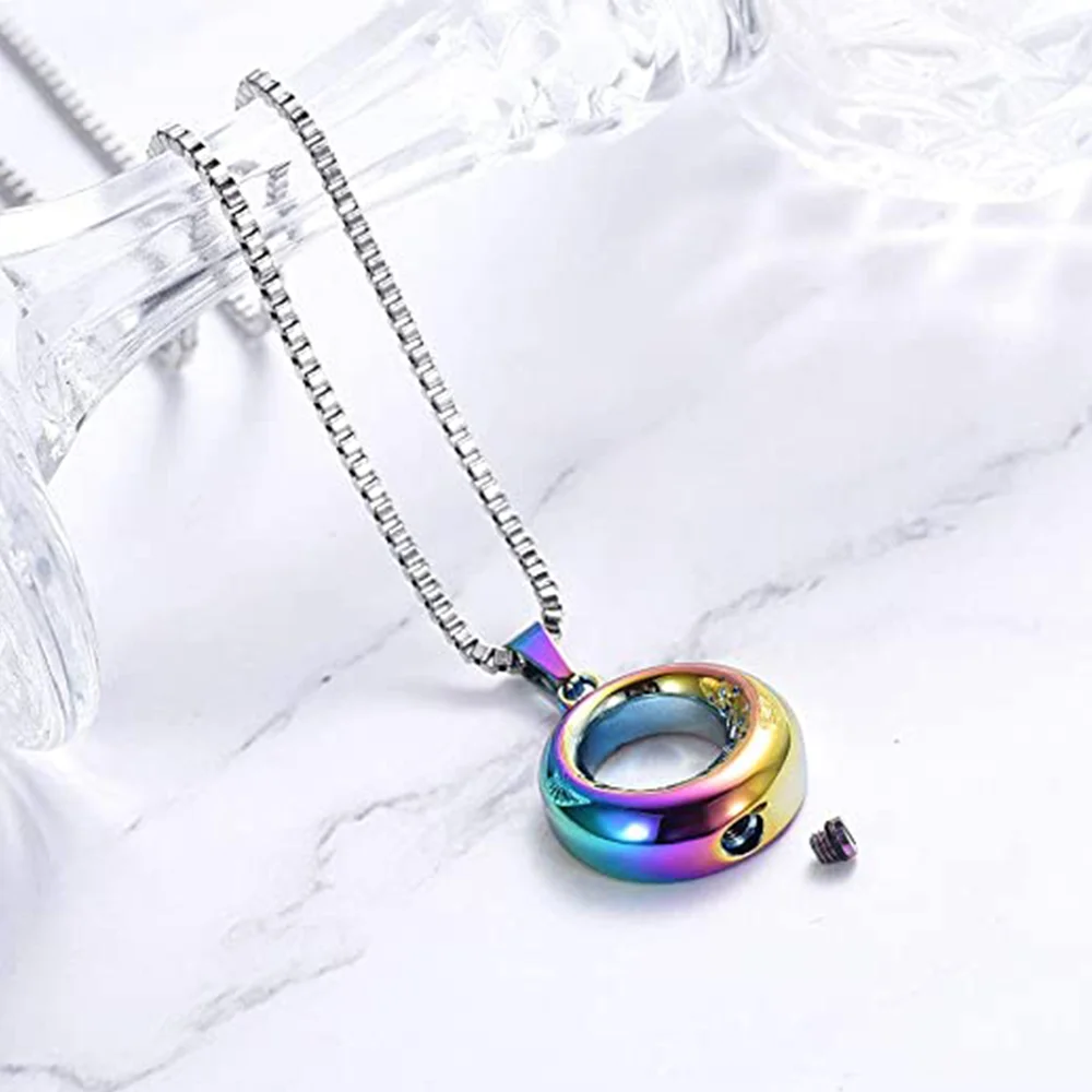 

Circle of Life Urn Necklace for Ashes Holder Stainless Steel Ashes Keepsake Memorial Urn Jewelry