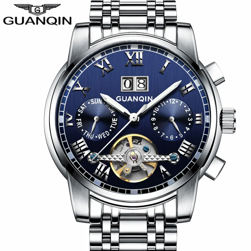 

2020 Guanqin GJ16031 Men's leisure sports watch blue top brand luxury stainless steel watch men's watch fashion watch
