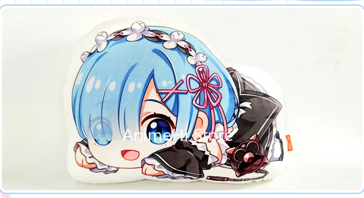 Re Life In A Different World From Zero Emilia Emiria Rem Ram figuras almohada Cosplay juguete suave mu&ntilde;eca de peluche 40cm para regalo-3