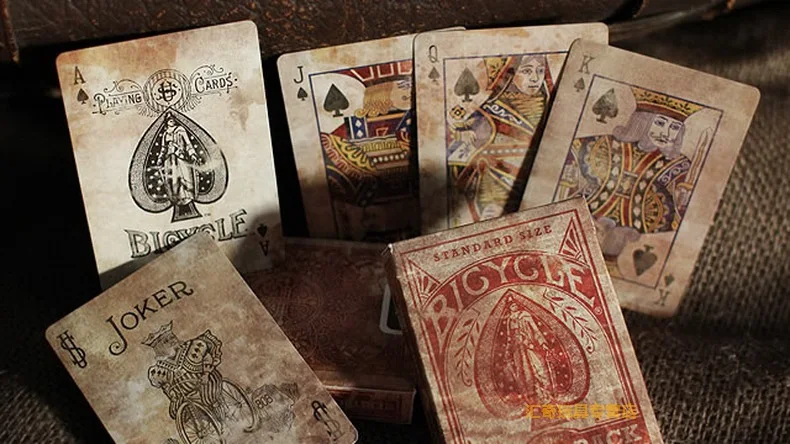 Велосипедный эксперт игральные карты состаренная винтажная колода USPCC