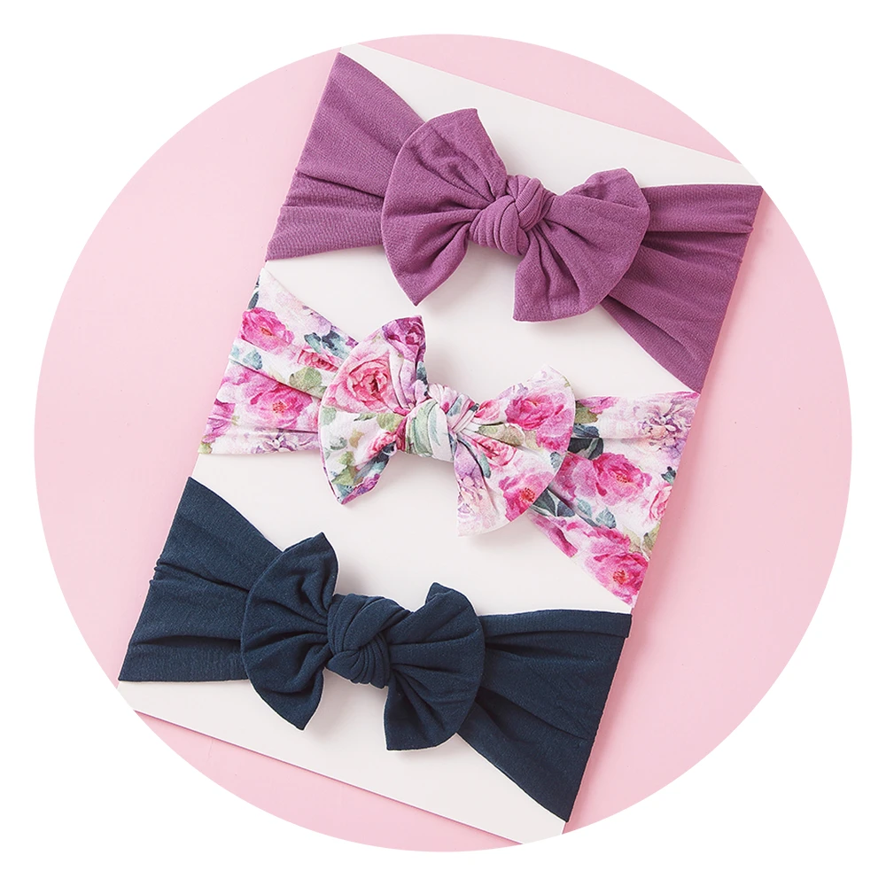 

3 шт./компл. супер мягкие эластичные повязки для волос с бантом, летние аксессуары для детей ясельного возраста, Детские аксессуары для волос...