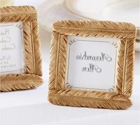 200pcs creative gold resin feather photo frame place card holder wedding decoration favors bridal shower party gifts wholesale