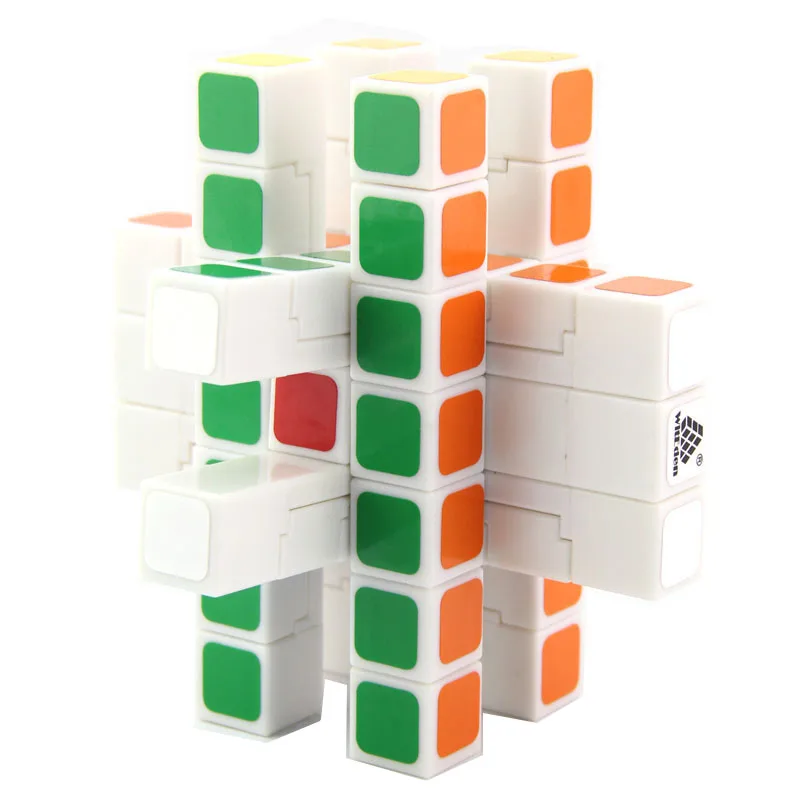 

WitEden 3x3x7 Magic Cube puzzle White Stress Reliever Toys 337 Plastic Cube Toys for Boys Anti Anxiety Toy