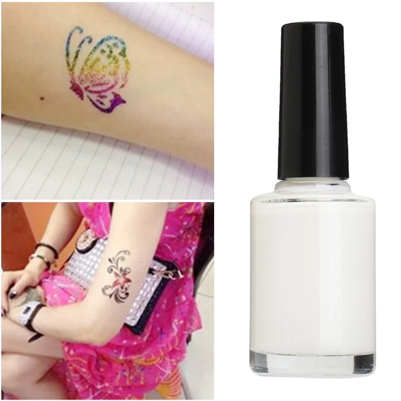 Горячая Распродажа 15 мл одноразовый цветной клей для тату водостойкий белый