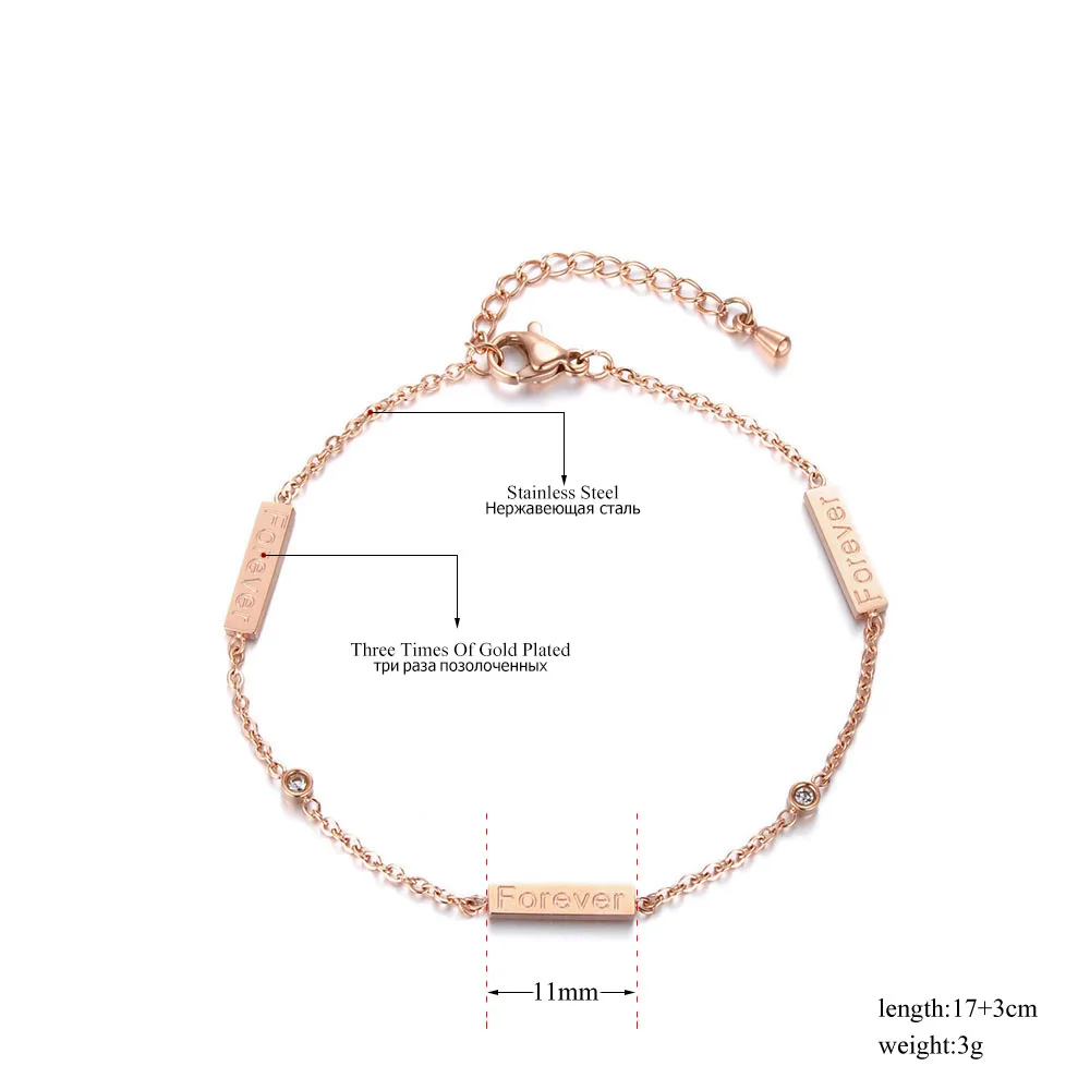 Классические браслеты BOBOTUU Forever &amp CZ из цепочек и звеньев ювелирные изделия