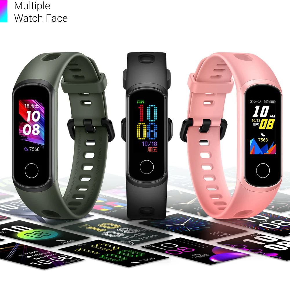 Huawei Honor band 5i, умный Браслет, измеритель уровня кислорода в крови, умные часы, трекер сердечного ритма, трекер сна, музыкальный контроль, напоминание о звонках
