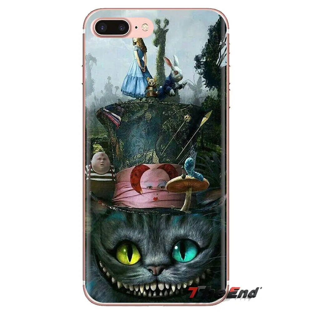 Алиса в стране чудес Чеширский кот для samsung Galaxy S2 S3 S4 S5 MINI S6 S7 edge S8 S9 Plus Note 2 3 4 5 8 Coque