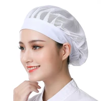 male and female solid colors work caps elastic cotton mesh unisex sanitary hat dust cap dust proof chef nursing accessories