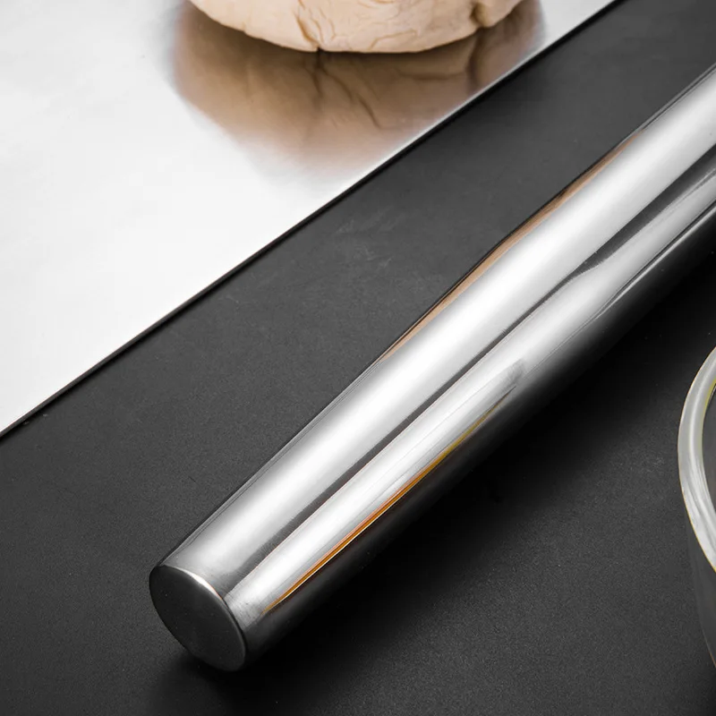 304 Скалка из нержавеющей стали бытовой кухонный инструмент для выпечки муки