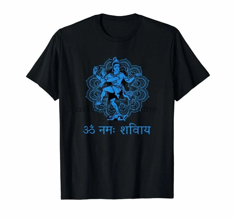 Одежда Shiva Nataraja Властелин танцев Санскрит Мантра футболка 2887|Мужские футболки| |