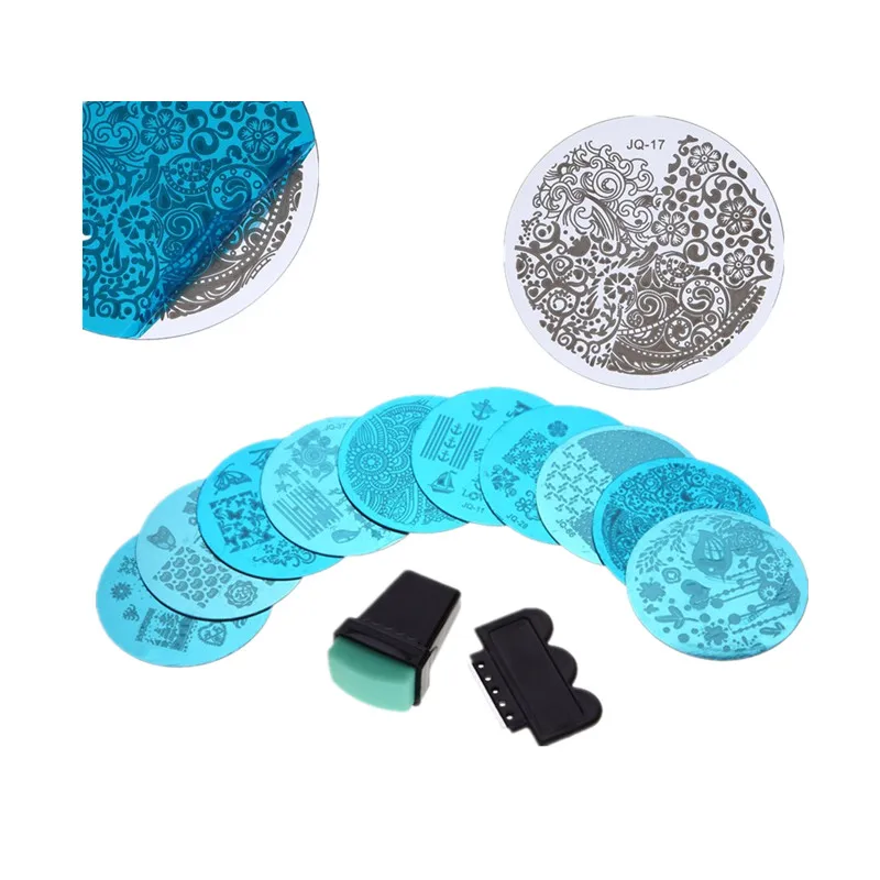 10 шт. шаблонные штампы для красоты ногтей создания рисунков набор полировки