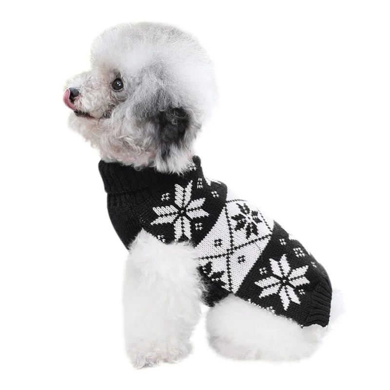 Свитер вязаный крючком для собак и кошек зимний теплый пуловер маленьких 1 шт. |
