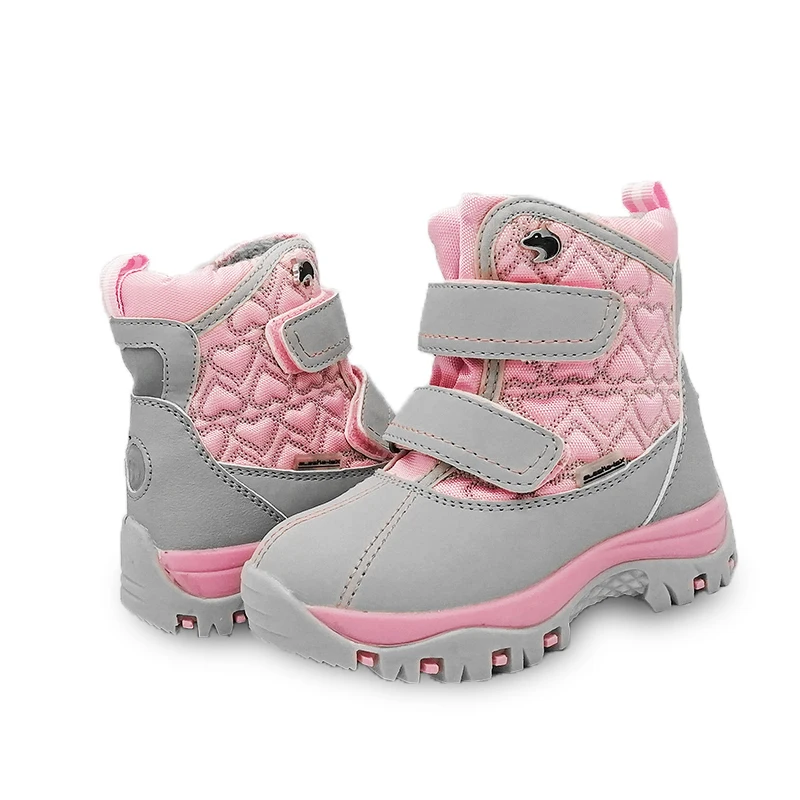 NEW 1pair waterproof Snow Boots Winter Children's Shoes warm boots -30 or -40 degrees Fashion Boy/Girl inner natural wool |