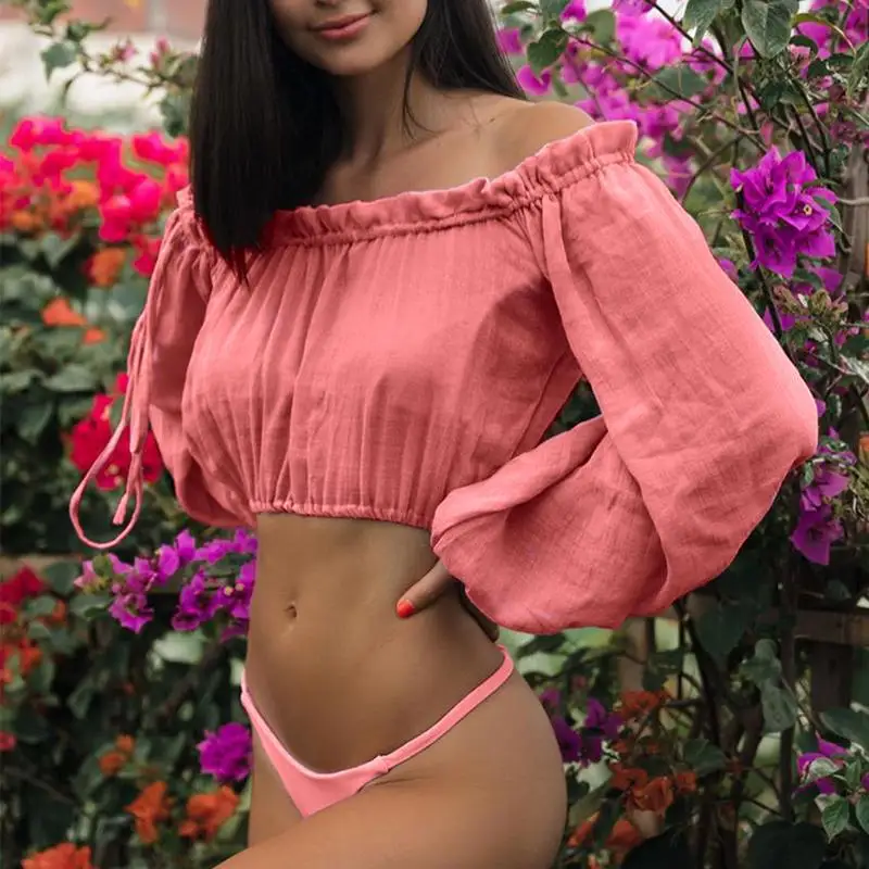 Misswim бикини с длинным рукавом 2020 платье открытыми плечами Шикарный чехол длинное