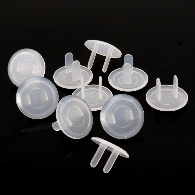10 Pcs White US Power Socket Electrical Outlet Baby Safety Guard Protection Anti Electric Shock Plugs Protector Cover