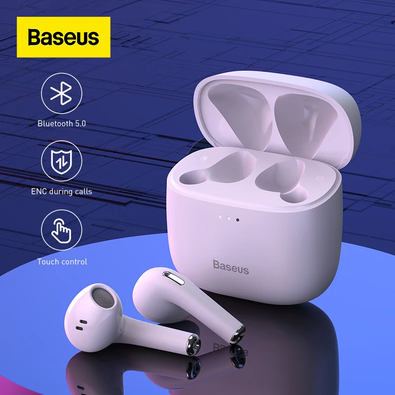 Baseus True Wireless Earphone Bluetooth Bowie E8 Low Latency TWS Headphone ENC Dual-device Earbuds Support Anti-lost for Sports