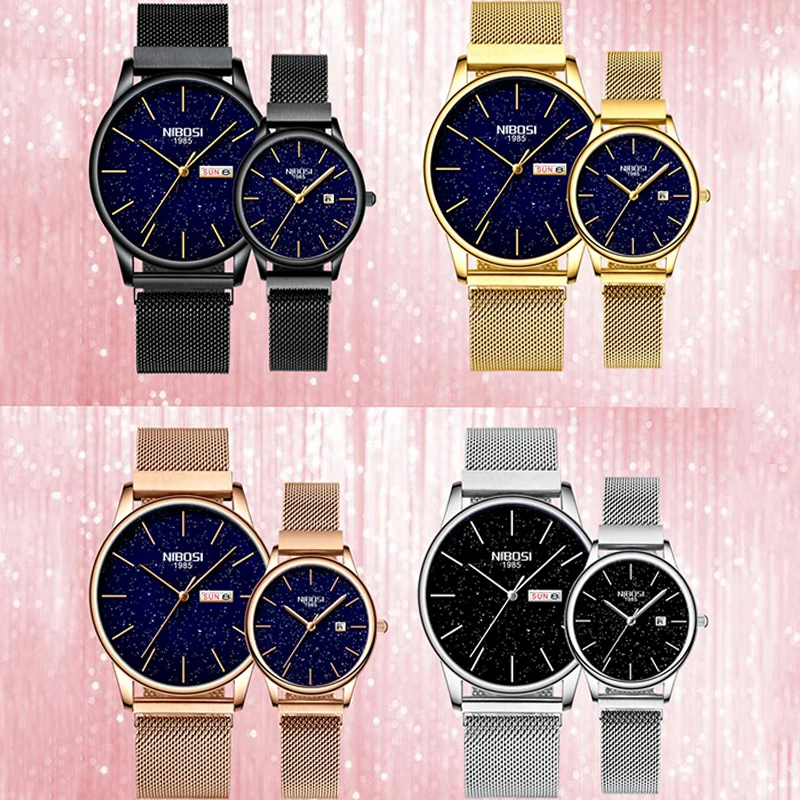 Часы наручные NIBOSI мужские/женские кварцевые роскошные простые