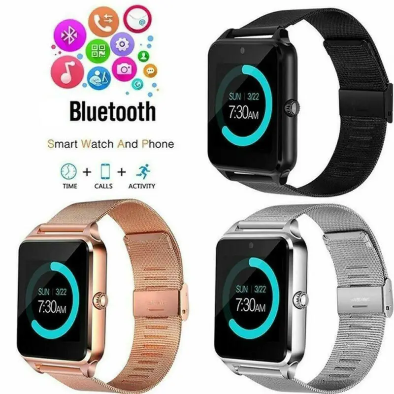 Смарт-часы Z60 из нержавеющей стали с Bluetooth для Samsung iphone Android | Электроника