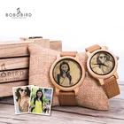 Парные часы 2020 BOBOBIRD под заказ фото деревянные часы подарки на день Святого Валентина Подарок на годовщину с деревянной коробкой T11-12