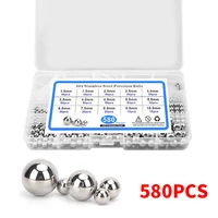 580pcsbox 304 stainles steel bearing balls combination set of 15 specifications polished and fine ground solid steel balls