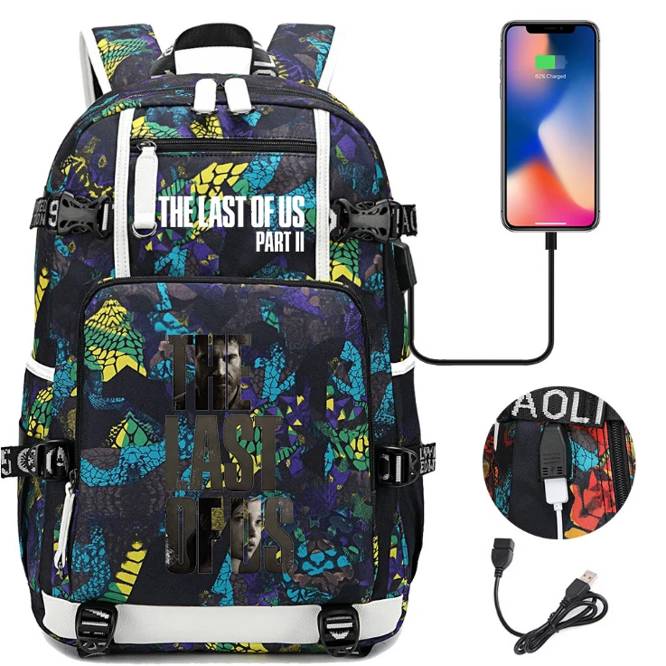Mochila 18 дюймов Большой рюкзак USB зарядка ноутбука последний из нас часть 2 школьные