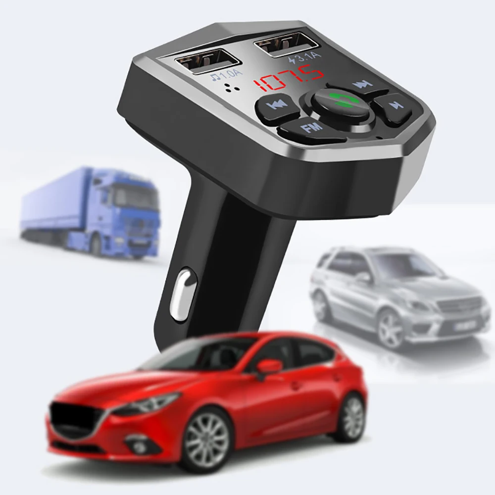 Передатчик автомобильный комплект Bluetooth 5 0 Handsfree беспроводной передатчик LCD MP3