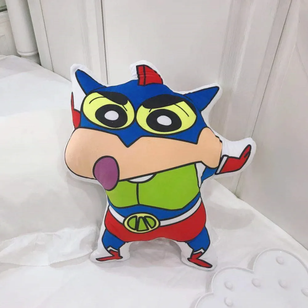Забавная напечатанная Crayon Shin-Chan мягкая подушка креативная маленькая белая плюшевая подушка-собачка Диван Мягкая Подушка Декор кровать сон