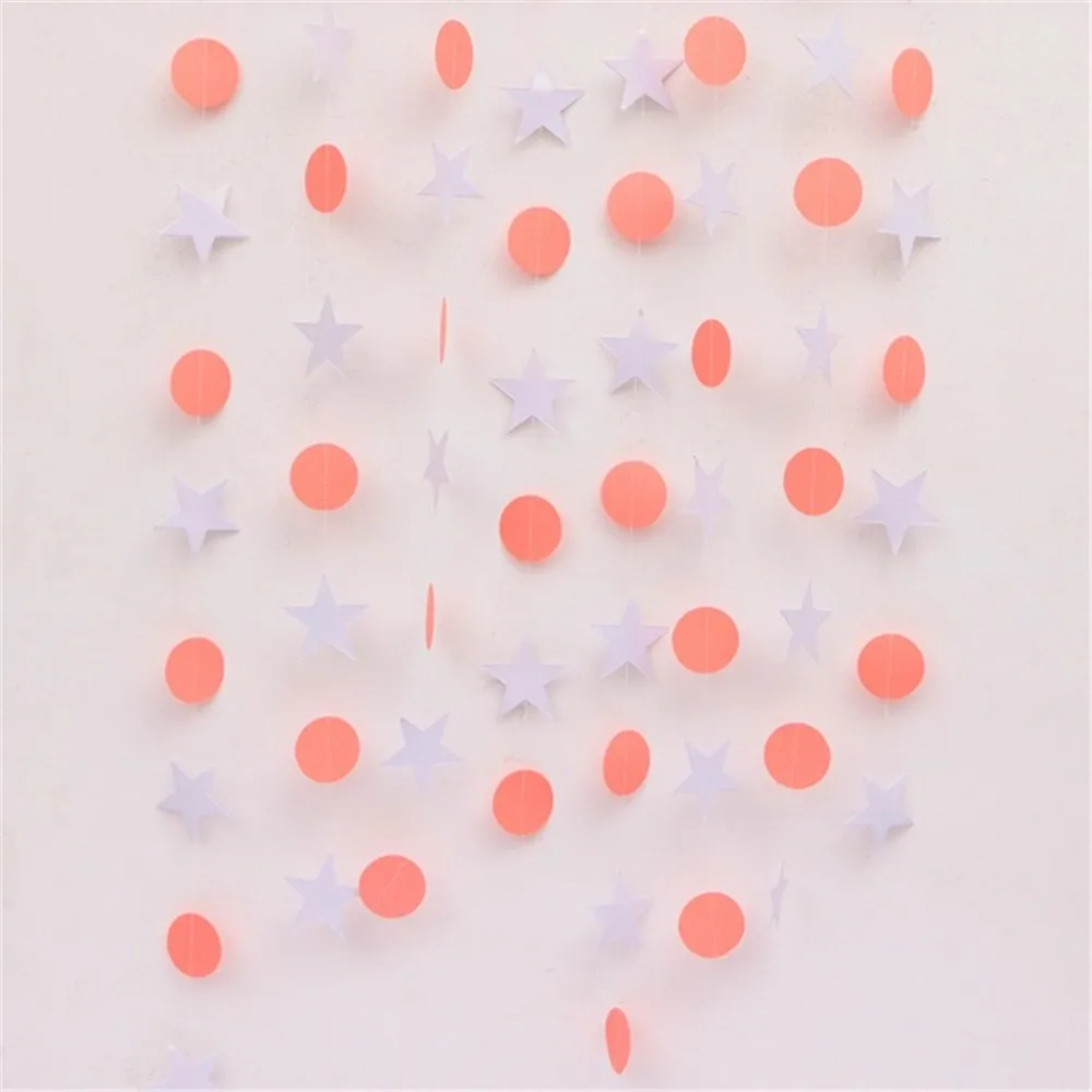 1 шт 2 м розовое золото бумага StarShape строка баннеры красочные овсянка