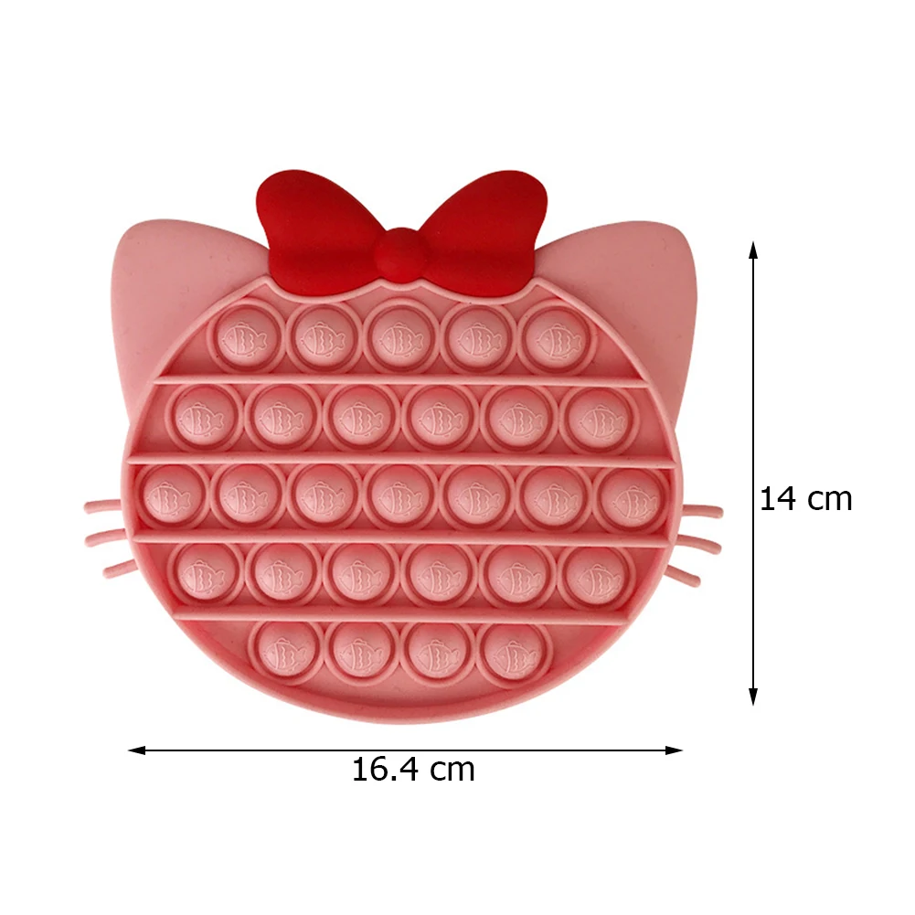 

Cute kitten push bubble toy children adult decompression toy Autism Push Bubbles Fidget Sensory Toys Cat-Shaped Stress Relief
