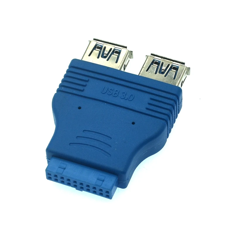20Pin to Dual USB3.0 Adapter Connverter Desktop Motherboard 19Pin/20Pin Header 2 Ports USB 3.0 A Female Connector Card Reader | Компьютеры