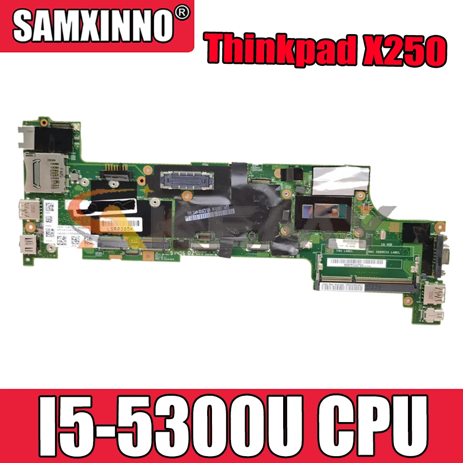 

Akemy For Lenovo Thinkpad X250 Notebook Motherboard VIUX1 NM-A091 CPU I5 5300U 100% FRU 00HT381 00HT382 00HT385 00HT386