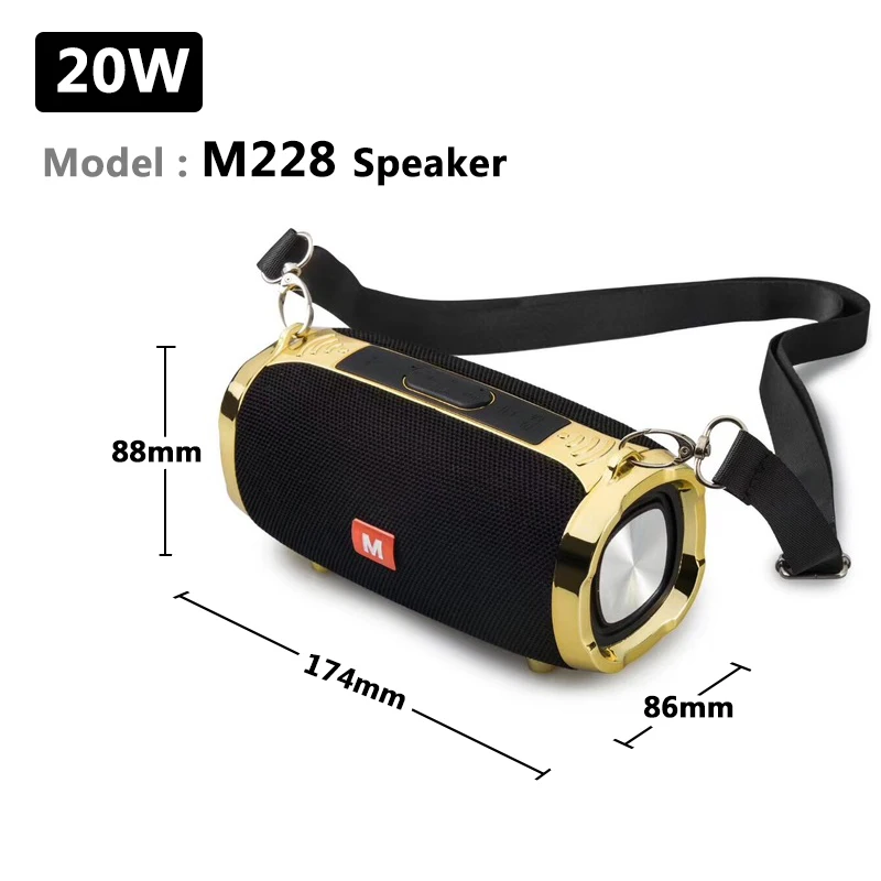 Портативная уличная bluetooth колонка 50 Вт 3D стереоколонка с сабвуфером 4000 мАч