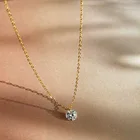 Ожерелье VJGYHO из серебра 925 пробы с блестящим кубическим цирконием класса ААА, Маленькая подвеска, модный чокер, цепочка до ключиц, модные ожерелья 2021